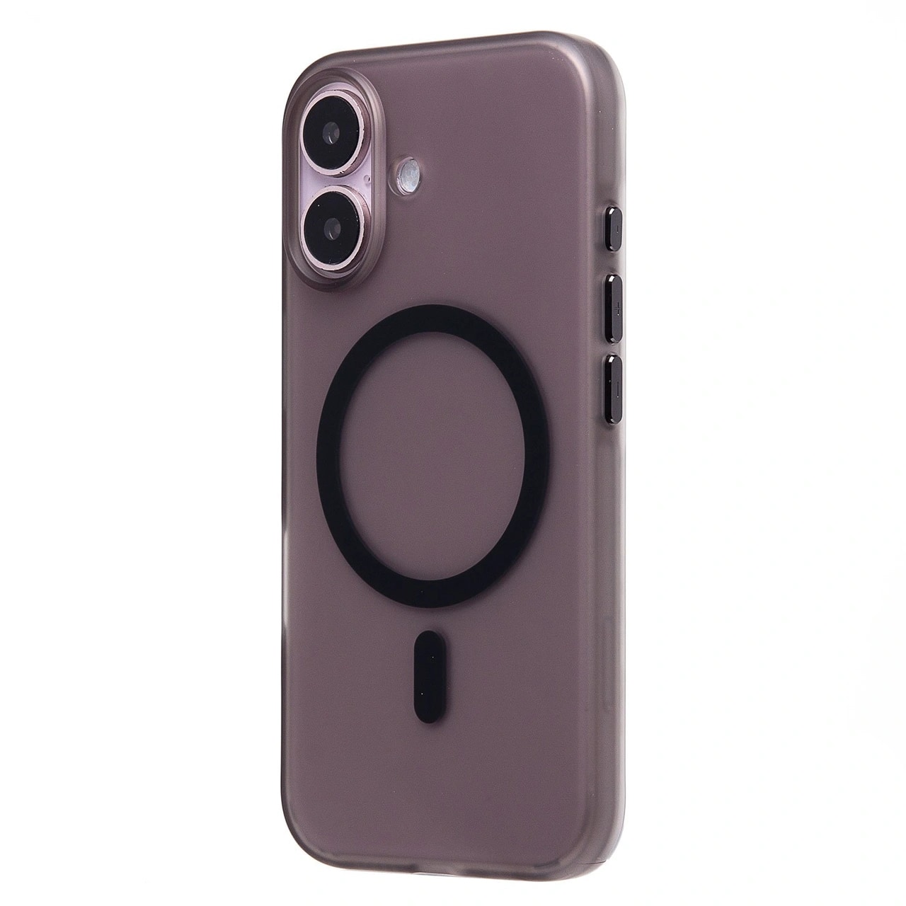Чехол-накладка - SM038 SafeMag для Apple iPhone 16 (black/matte transparent) 