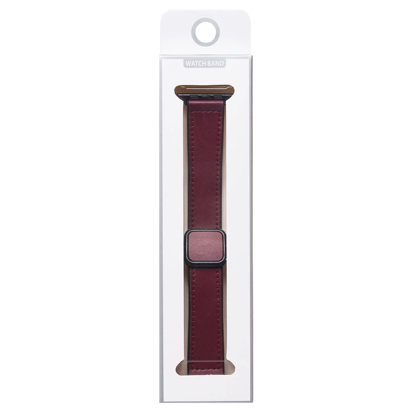 Ремешок на застёжке - ApW38 EcoSkin для Apple Watch 42/44/45/49 мм (wine red) 
