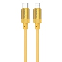 Кабель Type-C - Apple lightning - Borofone BX108 (100 см) (gold)  — фото 1