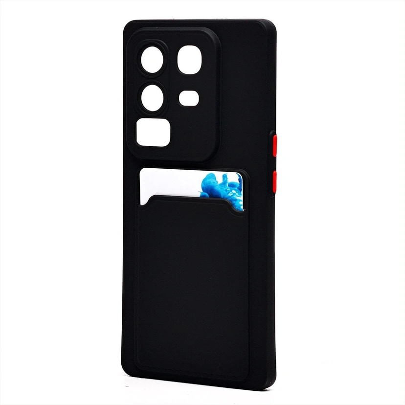 Чехол-накладка с картхолдером - SC337 для Infinix Note 50 Pro+ (black) 