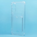Чехол-накладка с картхолдером - SC276 для Samsung Galaxy S25 Edge (transparent)  — фото 1