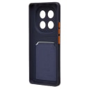 Чехол-накладка с картхолдером - SC337 для Redmi Note 14 Pro 4G (dark blue)  — фото 2