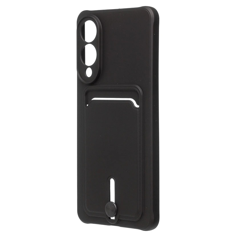 Чехол-накладка с картхолдером - SC304 для Samsung Galaxy S25 Edge (black) 