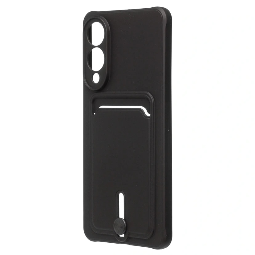Чехол-накладка с картхолдером - SC304 для Samsung Galaxy S25 Edge (black) 