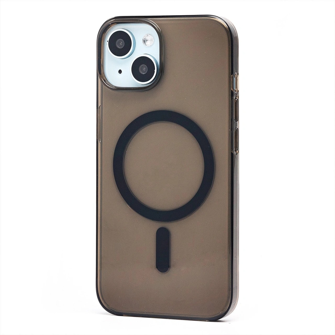 Чехол-накладка - Clear Case SafeMag для Apple iPhone 15 (transparent black) 
