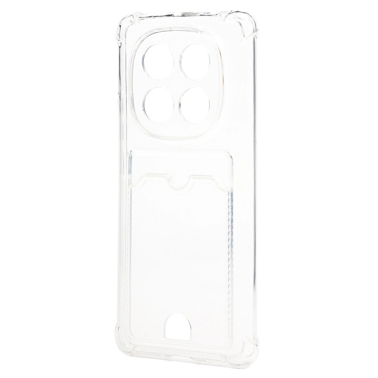 Чехол-накладка с картхолдером - SC276 для Redmi Note 14 Pro 4G (transparent) 