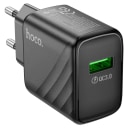 Адаптер сетевой - Hoco CS21A Rich 18W QC3.0 (USB) (black)  — фото 1