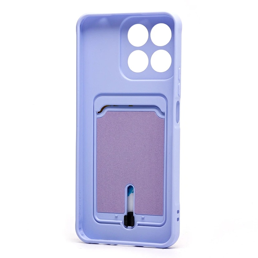 Чехол-накладка с картхолдером - SC304 для Honor X7c (light violet)  — фото 2