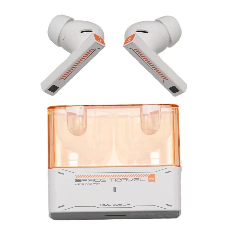 Наушники беспроводные TWS - Moondrop Space Travel 2 (white/transparent orange) 
