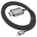 Кабель Type-C - HDMI - Hoco UA27 (200 см) (metal grey)  — фото 2
