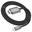 Кабель Type-C - HDMI - Hoco UA27 (200 см) (metal grey)  — фото 4