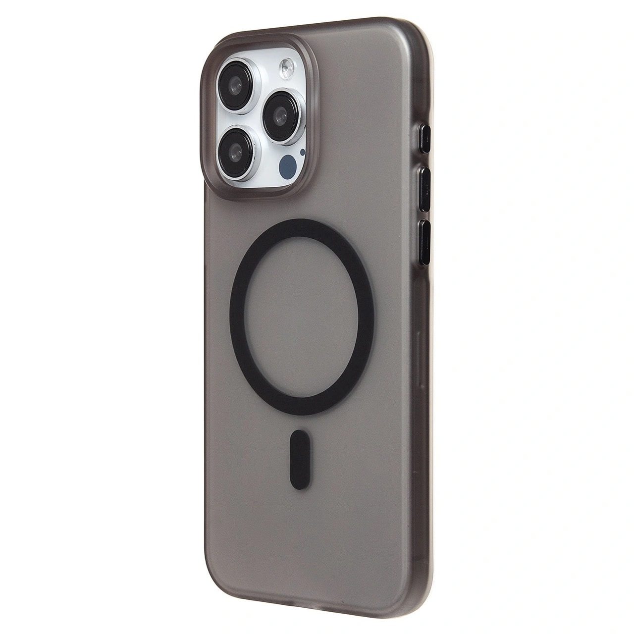 Чехол-накладка - SM038 SafeMag для Apple iPhone 15 Pro Max (black/matte transparent) 