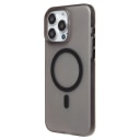 Чехол-накладка - SM038 SafeMag для Apple iPhone 15 Pro Max (black/matte transparent)  — фото 1