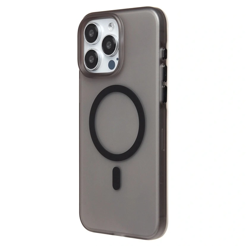 Чехол-накладка - SM038 SafeMag для Apple iPhone 15 Pro Max (black/matte transparent) 