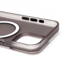 Чехол-накладка - SM038 SafeMag для Apple iPhone 15 Pro Max (black/matte transparent)  — фото 2