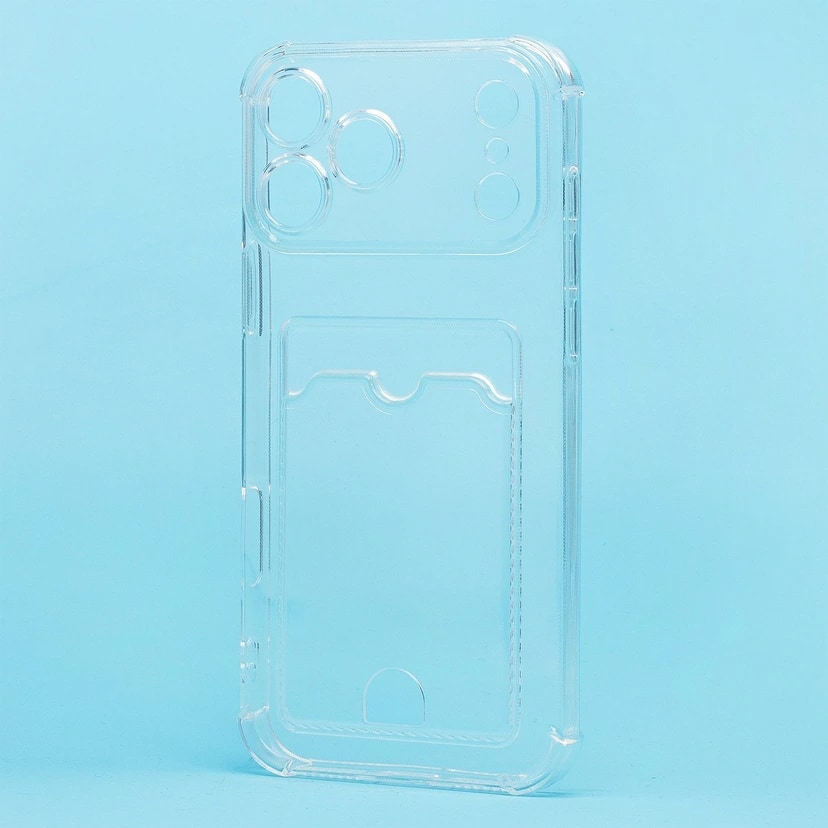 Чехол-накладка с картхолдером - SC276 для Apple iPhone 17 Pro Max/18 Pro Max (transparent) 