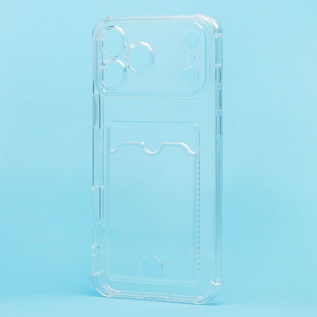 Чехол-накладка с картхолдером - SC276 для Apple iPhone 17 Pro Max/18 Pro Max (transparent) 