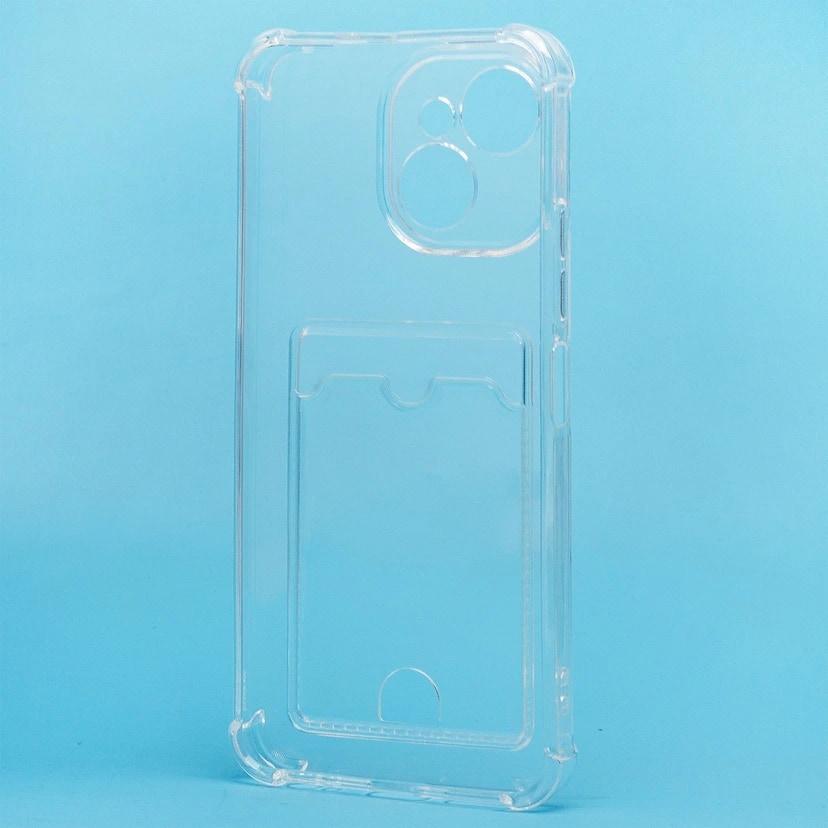 Чехол-накладка с картхолдером - SC276 для Tecno Spark 40C (transparent) — фото 2