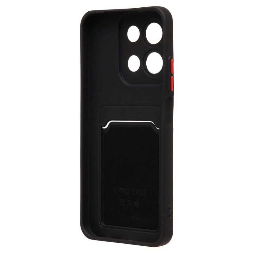 Чехол-накладка с картхолдером - SC337 для Redmi 15C/Poco C85 (black)  — фото 2