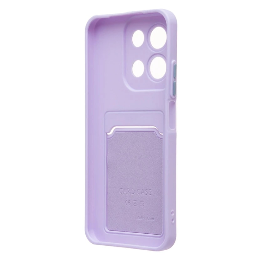 Чехол-накладка с картхолдером - SC337 для Redmi 15C/Poco C85 (light violet)  — фото 2