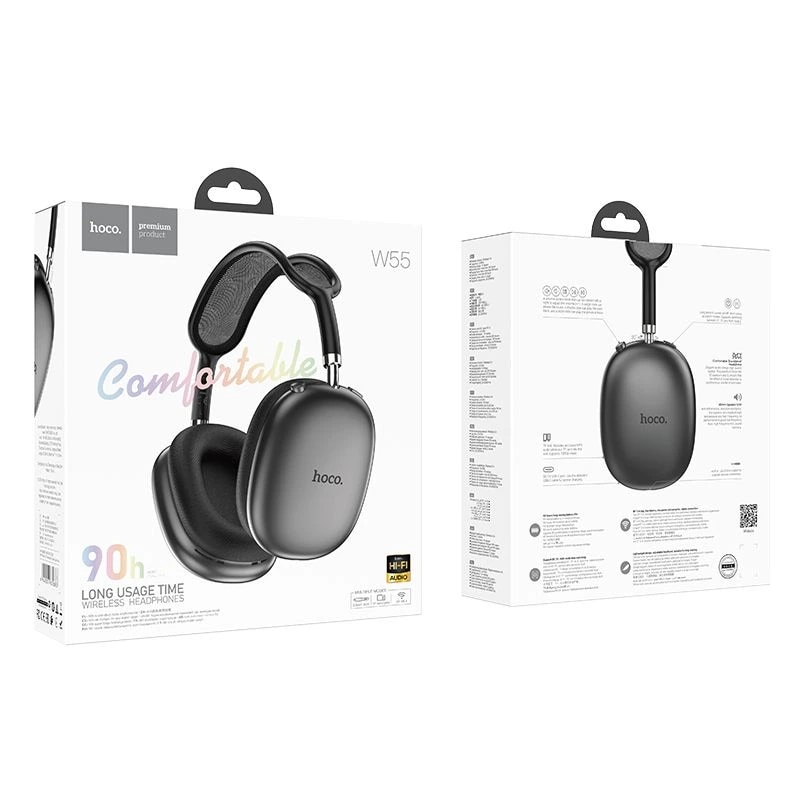 Наушники беспроводные полноразмерные - Hoco W55 Pleasing (deep space gray) 