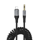 Кабель Apple lightning - 3.5 jack - Hoco UPA33A Nuevo (150 см) (black)  — фото 1