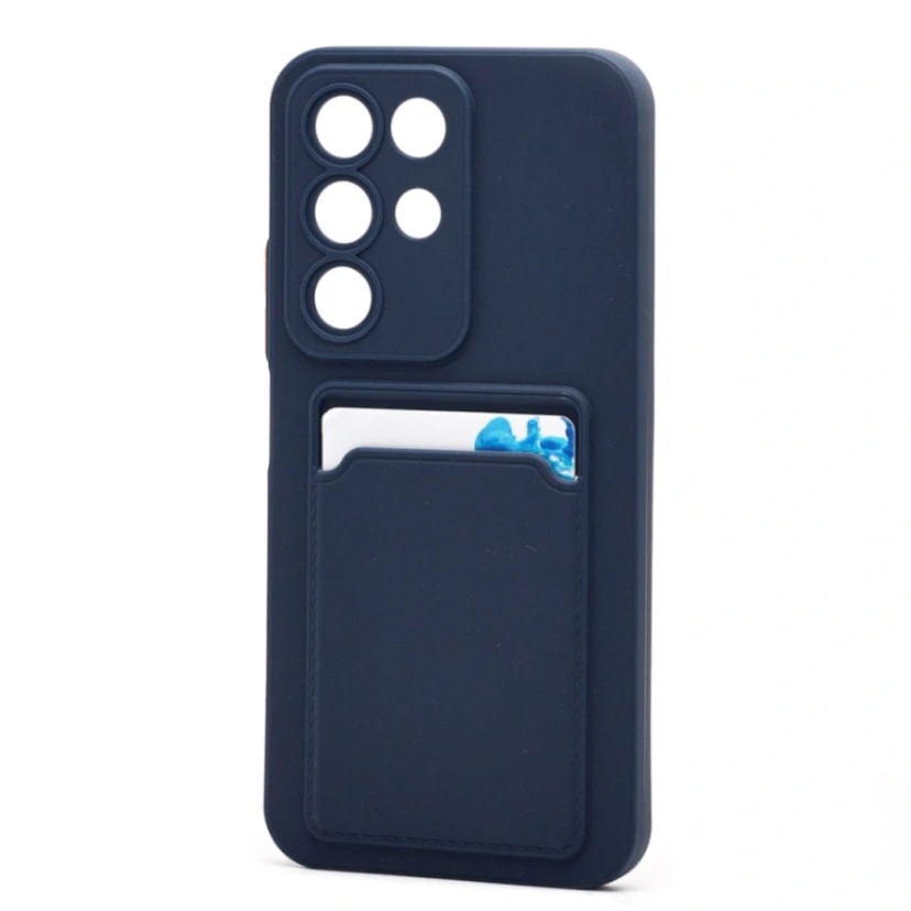 Чехол-накладка с картхолдером - SC337 для Realme C85 5G (dark blue) 