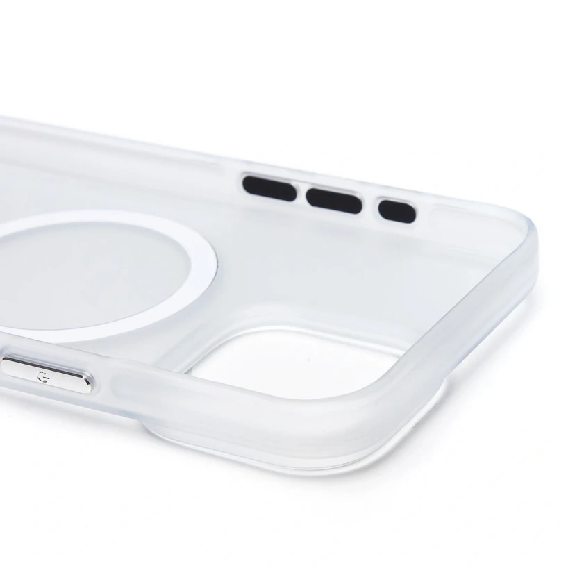 Чехол-накладка - SM038 SafeMag для Apple iPhone 15 Pro Max (white/matte transparent)  — фото 2