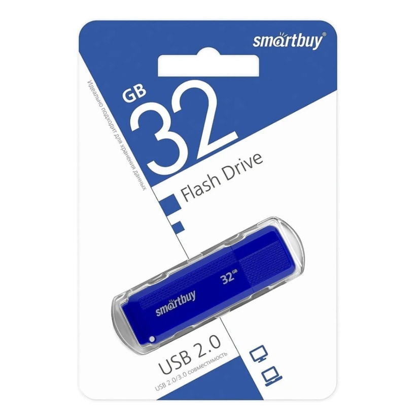 Флэш-накопитель USB 32Gb - Smartbuy Dock (blue) 
