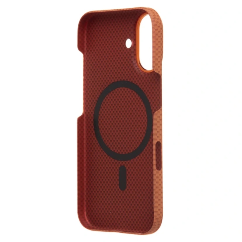 Чехол-накладка - SM028 Carbon для Apple iPhone 17 (orange)  — фото 2
