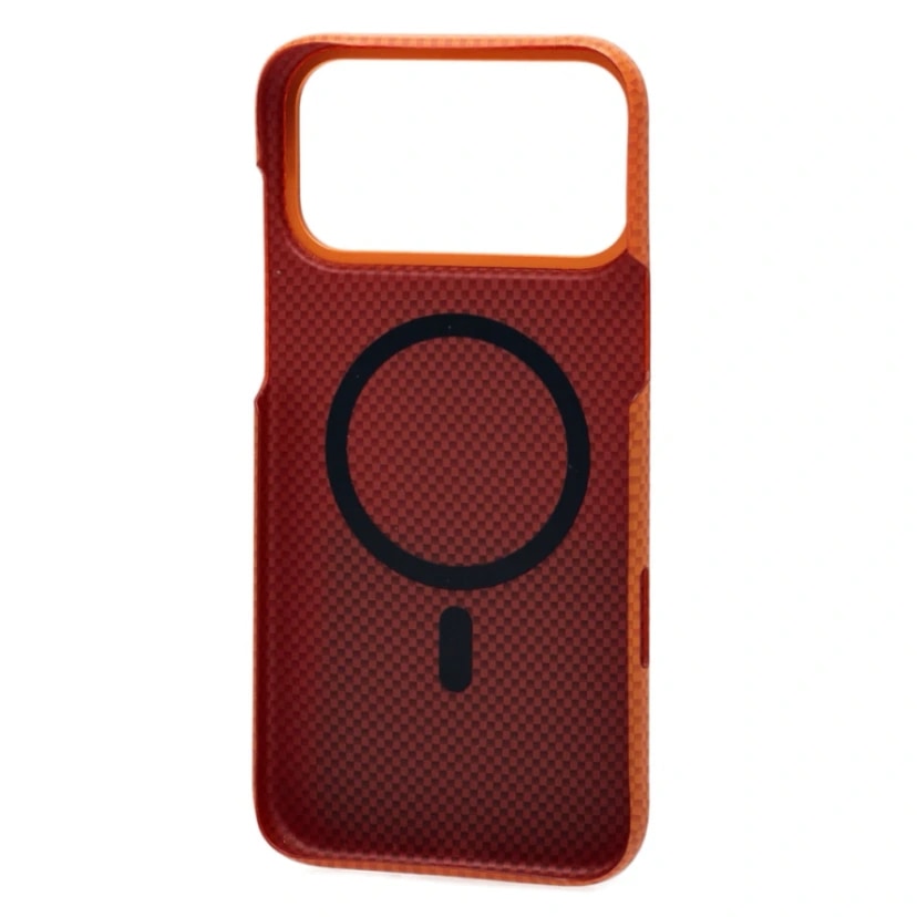 Чехол-накладка - SM028 Carbon для Apple iPhone 17 Pro Max/18 Pro Max (orange)  — фото 2