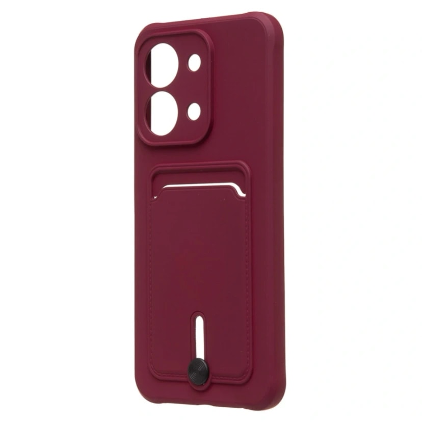 Чехол-накладка с картхолдером - SC304 для Redmi 15C/Poco C85 (bordo) 
