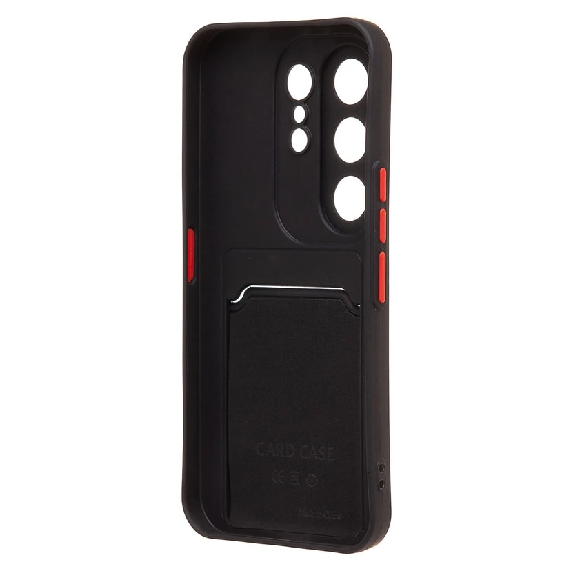 Чехол-накладка с картхолдером - SC337 для Tecno Camon 50 (black)  — фото 2