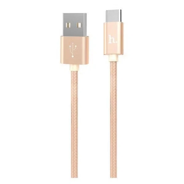 Кабель USB - Type-C - Hoco X2 Knitted (100 см) (gold) 