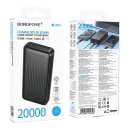 Внешний аккумулятор 20000mAh - Borofone BJ80A 22.5W PD+QC3.0 (MicroUSB/Type-C/2xUSB) (black)  — фото 2