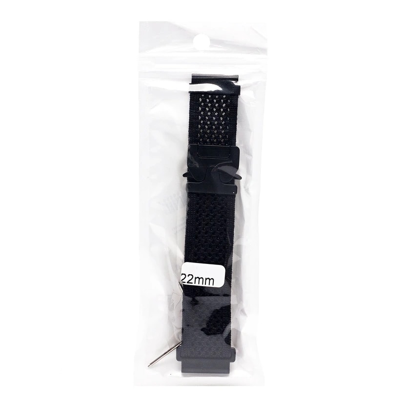 Ремешок на застежке - WB42 Nylon Универсальный 22 мм (black) 