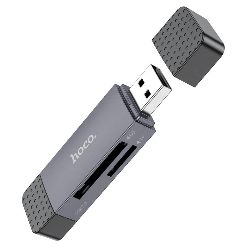 Карт-ридер USB/Type-C - Hoco HB45 (metal grey) 
