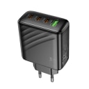 Адаптер сетевой - Hoco CS27A Supply 67W PD+QC3.0 (3xType-C/USB) (black)  — фото 2
