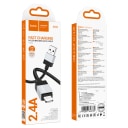 Кабель USB - Apple lightning - Hoco X110 Honorific (100 см) (black)  — фото 1