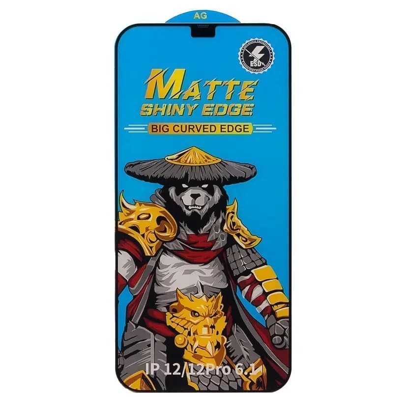 Защитное стекло - Matte для Apple iPhone 12/12 Pro (black) — фото 2