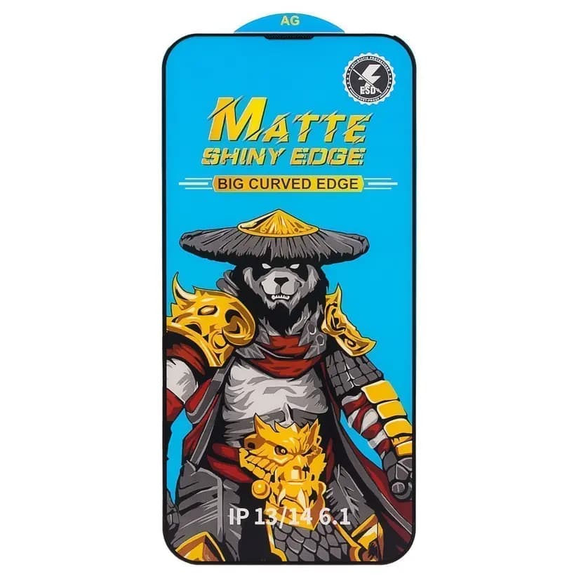 Защитное стекло - Matte для Apple iPhone 13/13 Pro/14/16e/17e (black) — фото 2