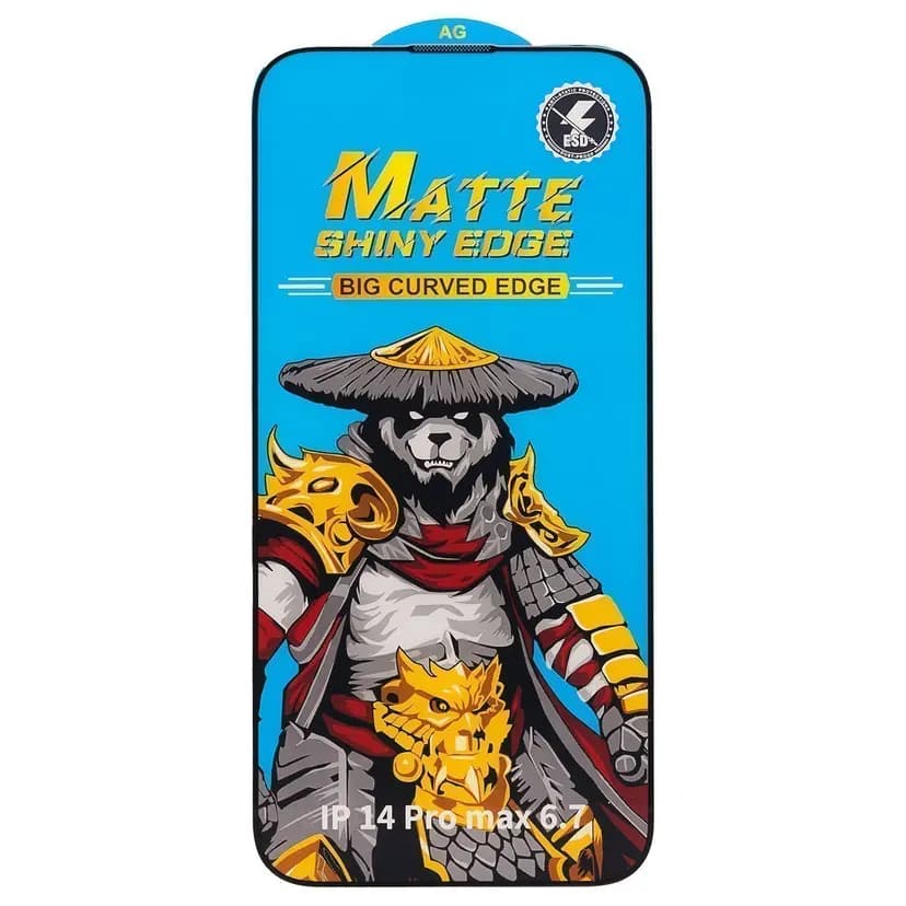 Защитное стекло - Matte для Apple iPhone 14 Pro Max/15 Plus/16 Plus (black) — фото 2