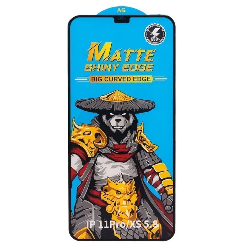 Защитное стекло - Matte для Apple iPhone X/XS/11 Pro (black) — фото 2