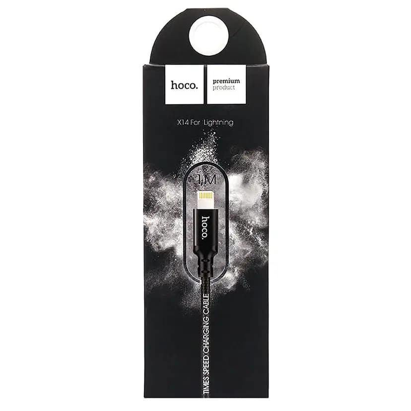 Кабель USB - Apple lightning - Hoco X14 Times Speed (100 см) (black)