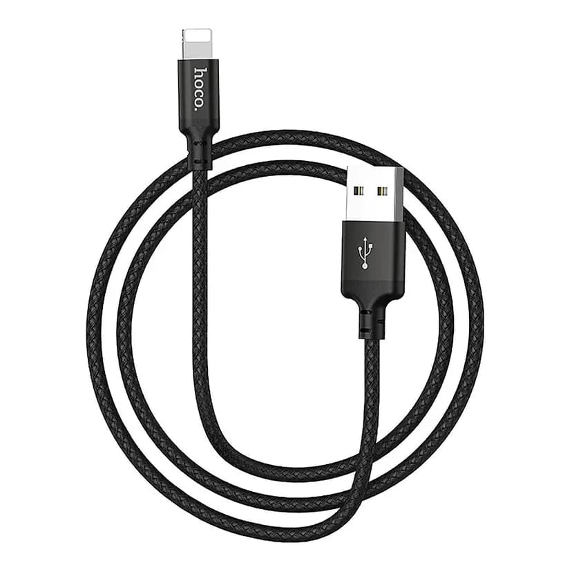 Кабель USB - Apple lightning - Hoco X14 Times Speed (100 см) (black) — фото 2
