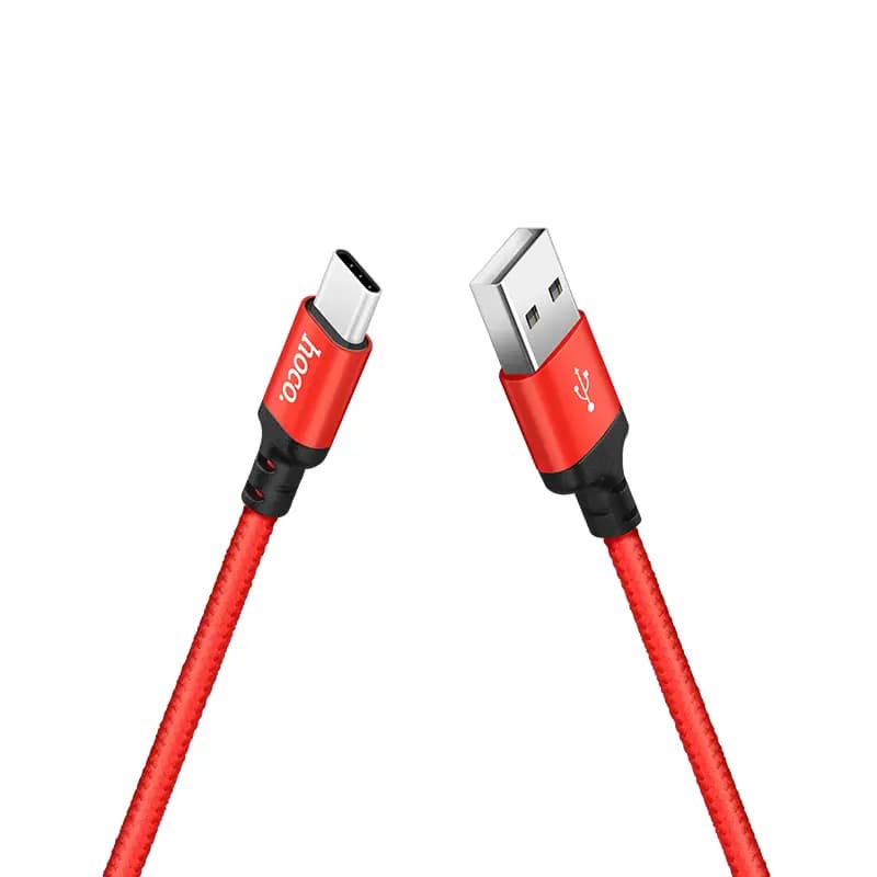 Кабель USB - Type-C - Hoco X14 Times Speed (100 см) (red/black) — фото 2