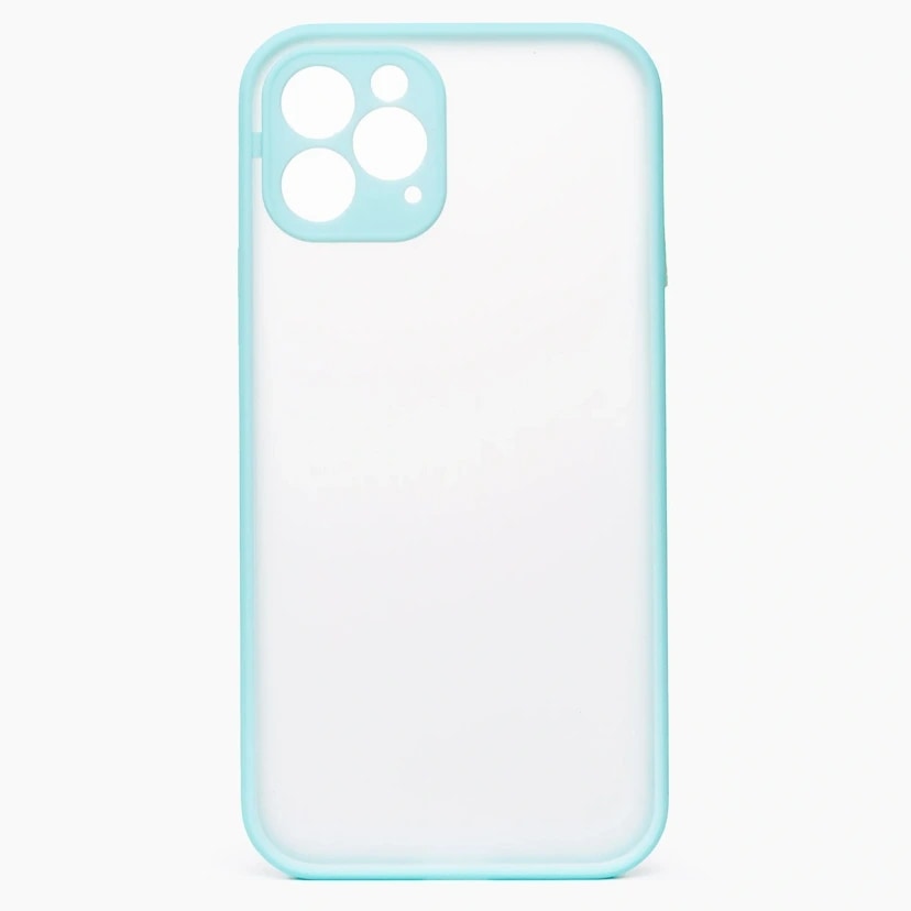Чехол-накладка - PC041 для Apple iPhone 12 Pro Max (light blue/white)
