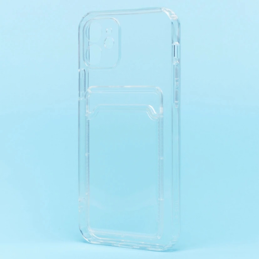 Чехол-накладка с картхолдером - SC276 для Apple iPhone 12 (transparent)
