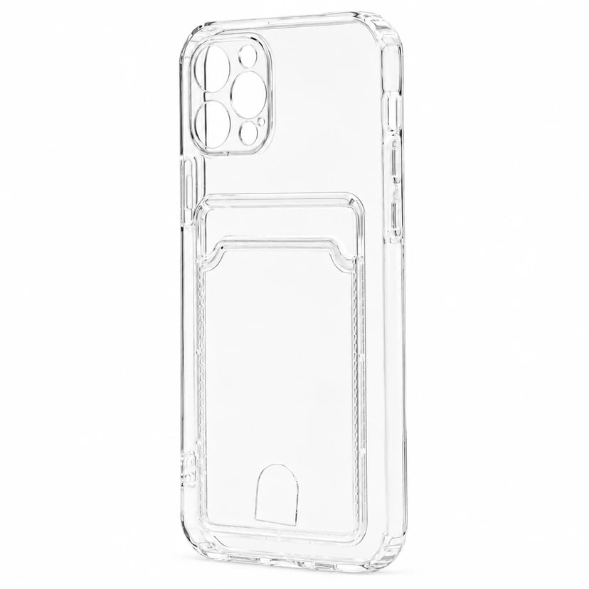 Чехол-накладка с картхолдером - SC276 для Apple iPhone 12 Pro (transparent)