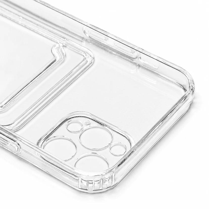 Чехол-накладка с картхолдером - SC276 для Apple iPhone 12 Pro (transparent) — фото 2